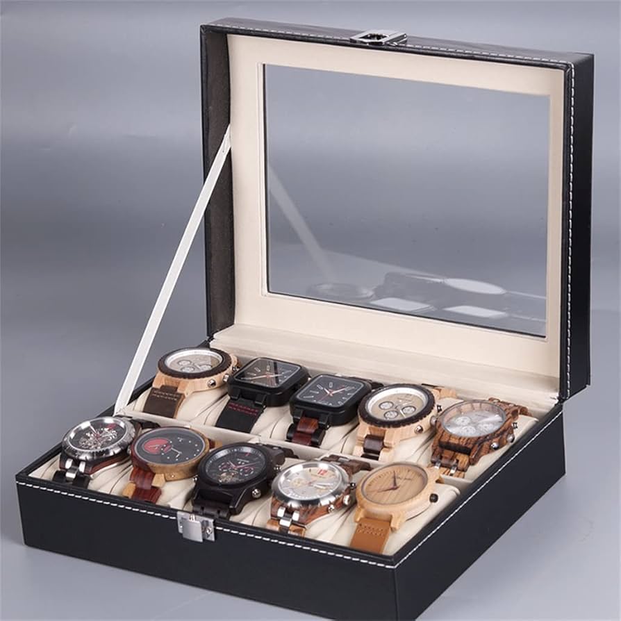Joyero Exhibidor de Relojes 10 Espacios