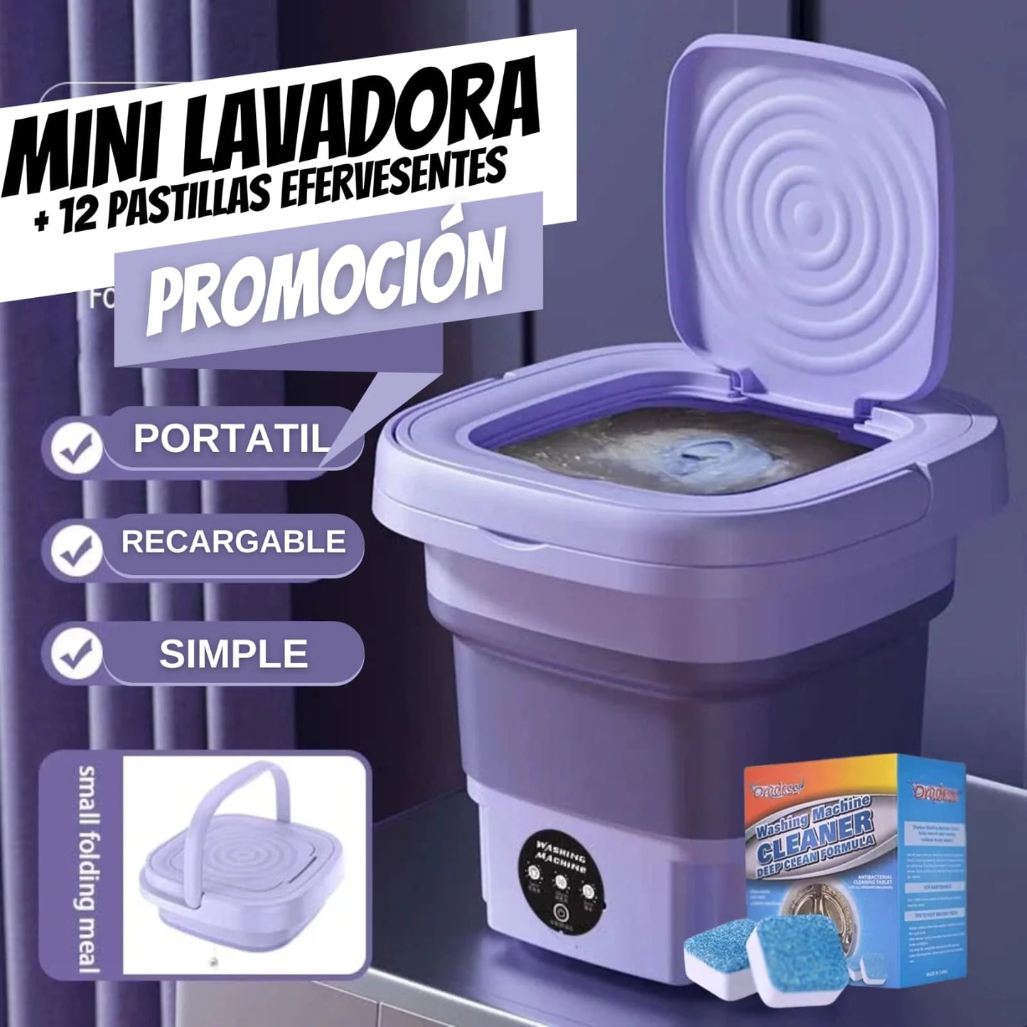 MINI LAVADORA PEGABLE