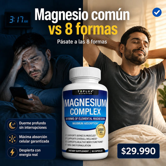 8 Tipos de Magnesio en una Fórmula de Alta Calidad